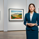 문화예술사 연봉 협상 팁 - Museum Curator**

"A professional female museum curator, fully clothed in a stylish, modest blazer a...