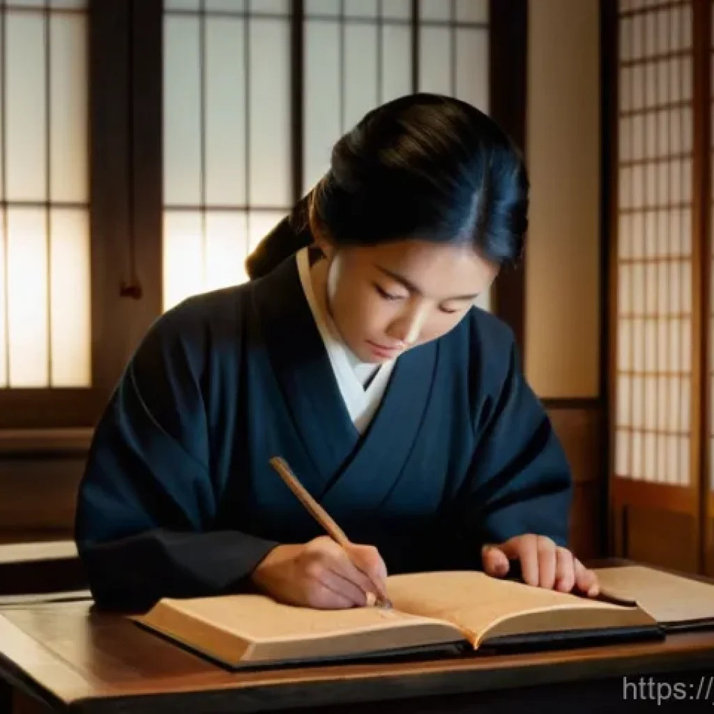 문화예술사로 일하기 위한 준비사항 - **Prompt:** A young Japanese female cultural and art historian, approximately 28 years old, wearing ...