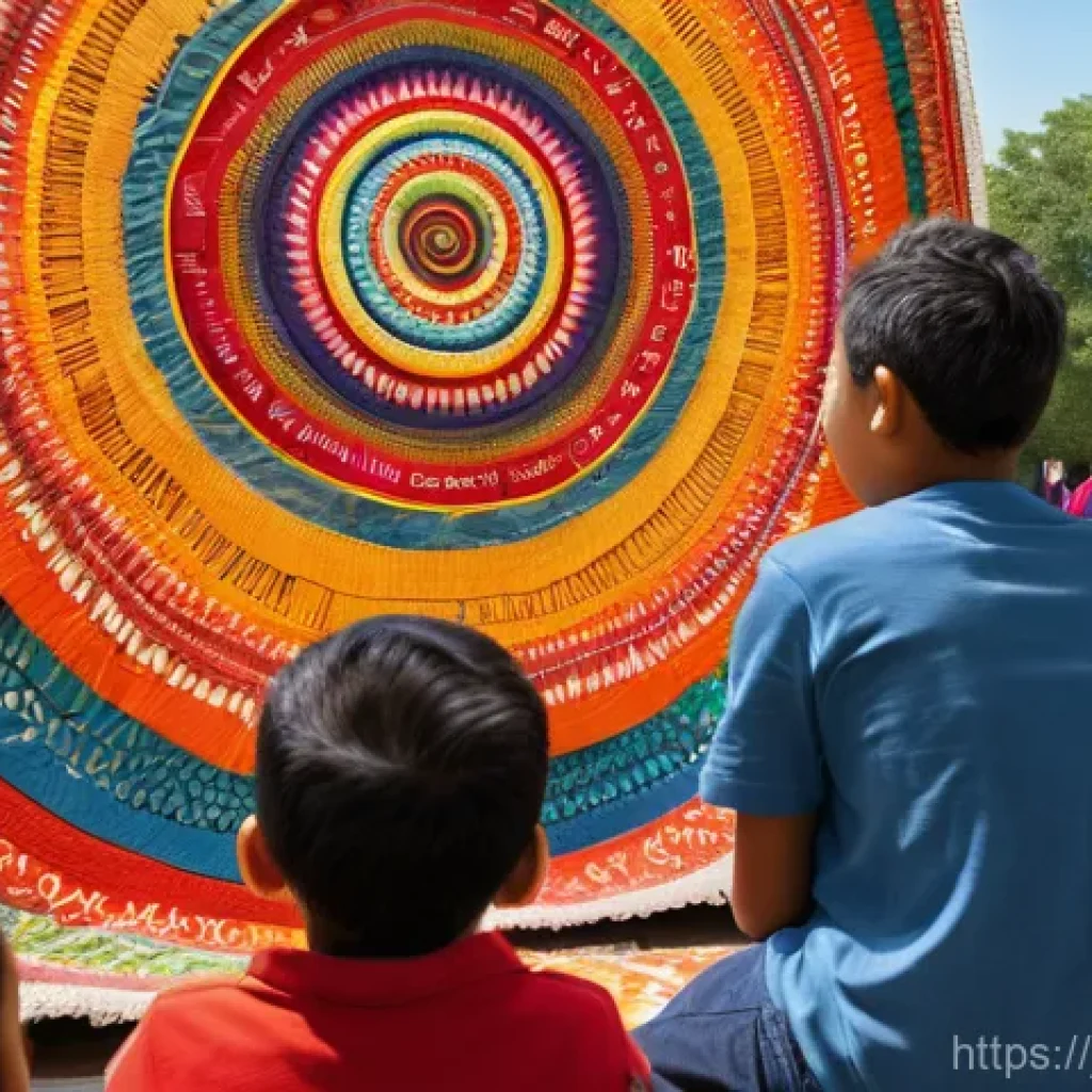 문화예술사로서 일하며 가장 뿌듯했던 순간 - **"Heartfelt Connections Across Cultures"**
A vibrant, sunlit plaza bustles with a diverse group...